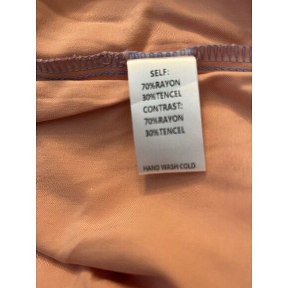 Easel Ladies Medium Colorblock Button Up Shirt Autumn Colors Pocket Blouse NWT - Picture 6 of 6